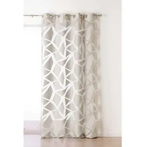 Linder Rideau-8 oeillets Fusil Ronds, 100% Polyester, Gris, 140x245 pas cher