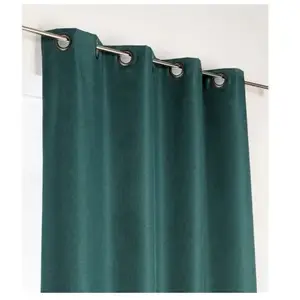 Linder Rideau d'ameublement 100% occultant polyester vert 140x240 cm pas cher