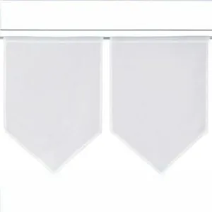 Linder Vitrage uni Polyester Blanc 90 x 60 cm pas cher