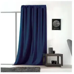 LINDER Rideau uni avec galon fronceur (145x240 cm - Bleu) pas cher