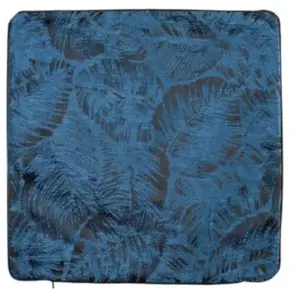 LINDER Housse de coussin esprit jungle tropicale (40x40 cm - Bleu)