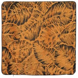LINDER Housse de coussin esprit jungle tropicale (40x40 cm - Marron Clair)