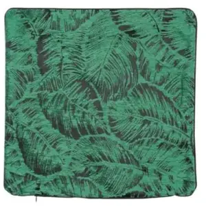 LINDER Housse de coussin esprit jungle tropicale (40x40 cm - Vert)