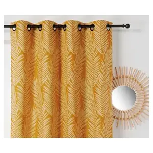 LINDER Rideau Tasmanie L.240 x L.140 cm jaune mangue pas cher
