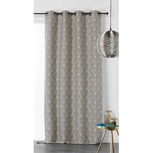 LINDER Rideau art décoratif en jacquard (140x245 cm - Bleu) pas cher