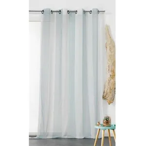 LINDER Voilage Oeillets Sydney Rayures Verticales Bleu Ciel en 160x280cm pas cher