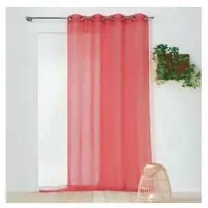 Linder Voilage uni et dépolluant (145x240 cm - Rouge Orangé) pas cher
