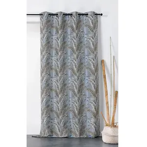 LINDER Rideau tendance aux impressions exotiques (135x245 cm - Bleu) pas cher