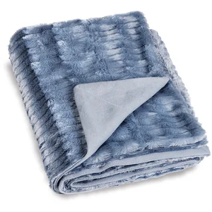 Comparateur de prix : Linder Plaid Doux, Polyester, Bleu, 130x180 cm