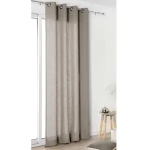 LINDER Rideau "Authentique" en 100% lin (135x260 cm - Gris clair)Vendu parcarrefour