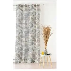 LINDER Voilage ambiance tropicale motif feuille exotique vintage - 150... pas cher