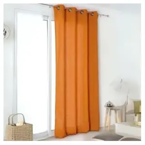 LINDER Homemaison - Rideau 'Authentique' en 100% lin Jaune moutarde 135x260 cmVendu parcarrefour