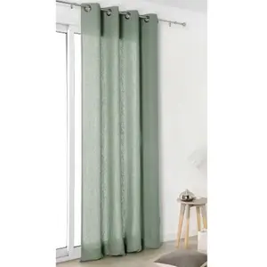 Comparateur de prix : HOME MAISON Rideau - Authentique - 135 x 260 cm - 100% Lin - Vert d'eau - Style Campagne Chic