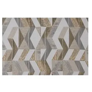LINDER Rideau Occultant - Zig Zag Coloré - Beige - 135 x 240 cm -  illets - Synthétique