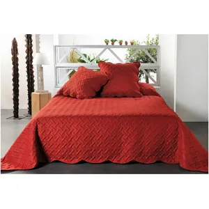 Linder - Boutis contemporain terre cuite - 250x260cm - RouilleVendu paramazon