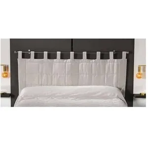 LINDER Tête de lit matelassée à brides écru - Taille: 70x160cm - Coloris: Ecru pas cher