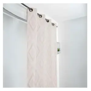 LINDER Voilage à Tendance "Géométrique" (140x270 cm - Beige) pas cher