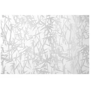 HOME MAISON Voilage à Motifs Frappés Bambou Blanc 140 x 275 cm pas cher