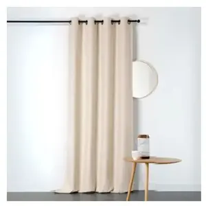 LINDER Rideau obscurcissant et isolant boreal polyester ecru 140x260 cm