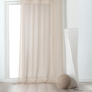 LINDER Rideau voilage tamisant en poly-lin (145x240 cm - Ecru) pas cher