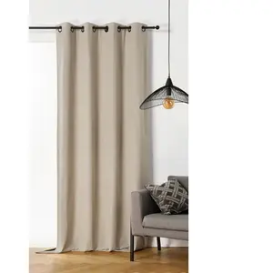 LINDER Rideau Bering Ficelle Finition oeillets Canon de Fusil 140x260cm pas cher