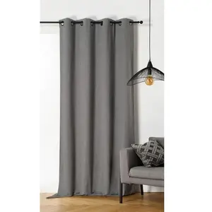 Comparateur de prix : LINDER Rideau Bering Gris Anthracite Finition oeillets Canon de fusil140x260cm