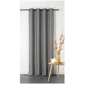 LINDER Rideau Double Natte Non feu M1-135x240cm - Gris pas cher