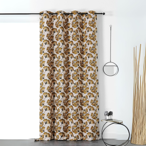 LINDER Rideau jacquard Biloba (140x240 cm - Jaune) pas cher