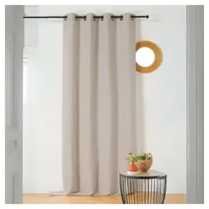 LINDER Rideau à l'aspect texturé en bouclette (140x260 cm - Beige)Vendu parcarrefour