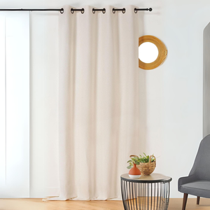 LINDER Rideau à l'aspect texturé en bouclette coton blanc cassé 140x260 cmVendu parcarrefour