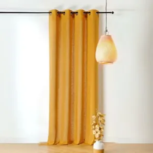 LINDER Rideau tamisant en poly-lin (140x250 cm - Orange)Vendu parcarrefour