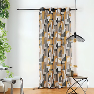 LINDER Voilage tamisant esprit seventies (145x280 cm - Jaune) pas cher