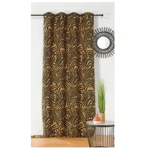 Rideau Nairobi jaune Linder l.145 x H.260 cm pas cher