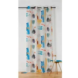 LINDER Voilage style Art Moderne "Majorque" - 150x240cm - Blanc pas cher