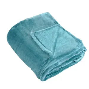 Linder Couverture polaire uni 180x220cm Turquoise