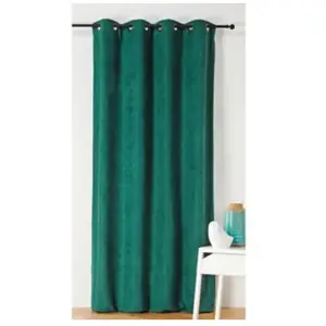 LINDER Rideau Alaska isolant et 100 % occultant (140x350 cm - Vert emeraude)Vendu parconforama