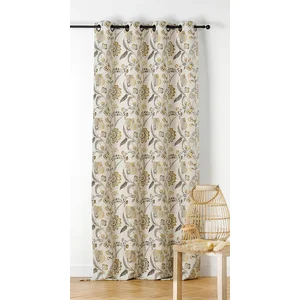 LINDER Rideau d'ameublement Indienne 140x240cm - 140x240cm - Jaune pas cher