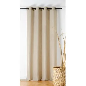 LINDER Rideau tamisant aspect laine - 145x270cm - lin pas cher