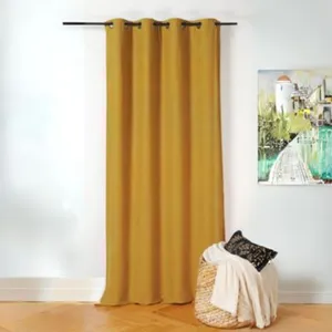 LINDER Rideau thermique au style bouclette (140x260 cm - Jaune moutarde)Vendu paramazon