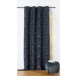 LINDER Rideau d'ameublement "Astro" - 140x260cm - Bleu marine pas cher