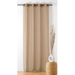 LINDER Voilage grande largeur 290x240cm "Boucline" - 290x240cm - Taupe pas cher