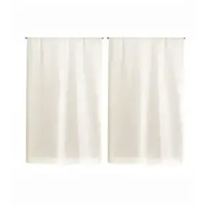 Comparateur de prix : Linder - Paire rideaux Etamine vitrage blanc 55 x 160 cm - Blanc