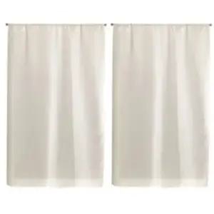 Linder Paire de Petits rideaux Unis en Etamine (70x160cm - Beige)Vendu paramazon