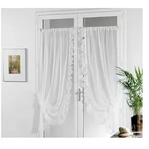 Comparateur de prix : Linder Voilage - HOME MAISON - Bonne Femme - Tergal et Lin - 95 x 210 cm - Blanc