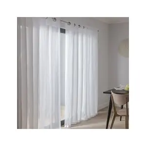 Comparateur de prix : Linder 1013/10/375AB Uni Rideau à illets Polyester Blanc 145 x 240 cm