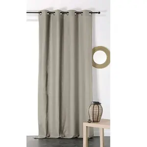 LINDER Rideau, 60Pourcentcoton 40Pourcentlin, Beige Taupe, 135x260cm pas cher