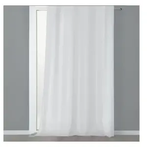 LINDER Voilage "Chic" en voile de lin et galon fronceur (290x240 cm - Blanc)