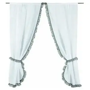 Voilage - Linder - 0169 - Vichy blanc et noir - 75 x 160 cm - Passe-tringleVendu paramazon