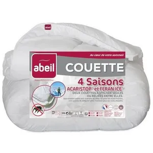 Comparateur de prix : ABEIL Couette 4 Saisons ANTI-ACARIENS 220x240cm