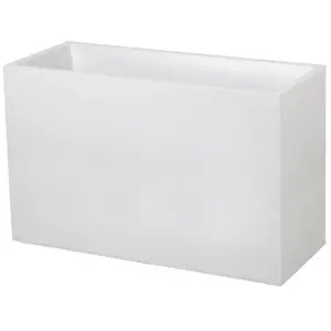 EDA Jardinière Graphit 99,5x39,5x60cm - Contenance 116L - Blanc cérusé